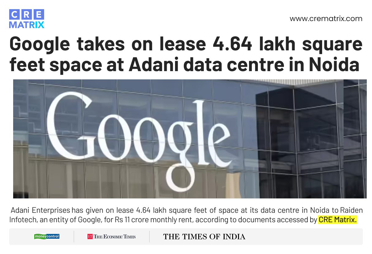 Google Locks 10-Year Data Center Deal with AdaniConneX in Noida, Powering India’s AI Boom