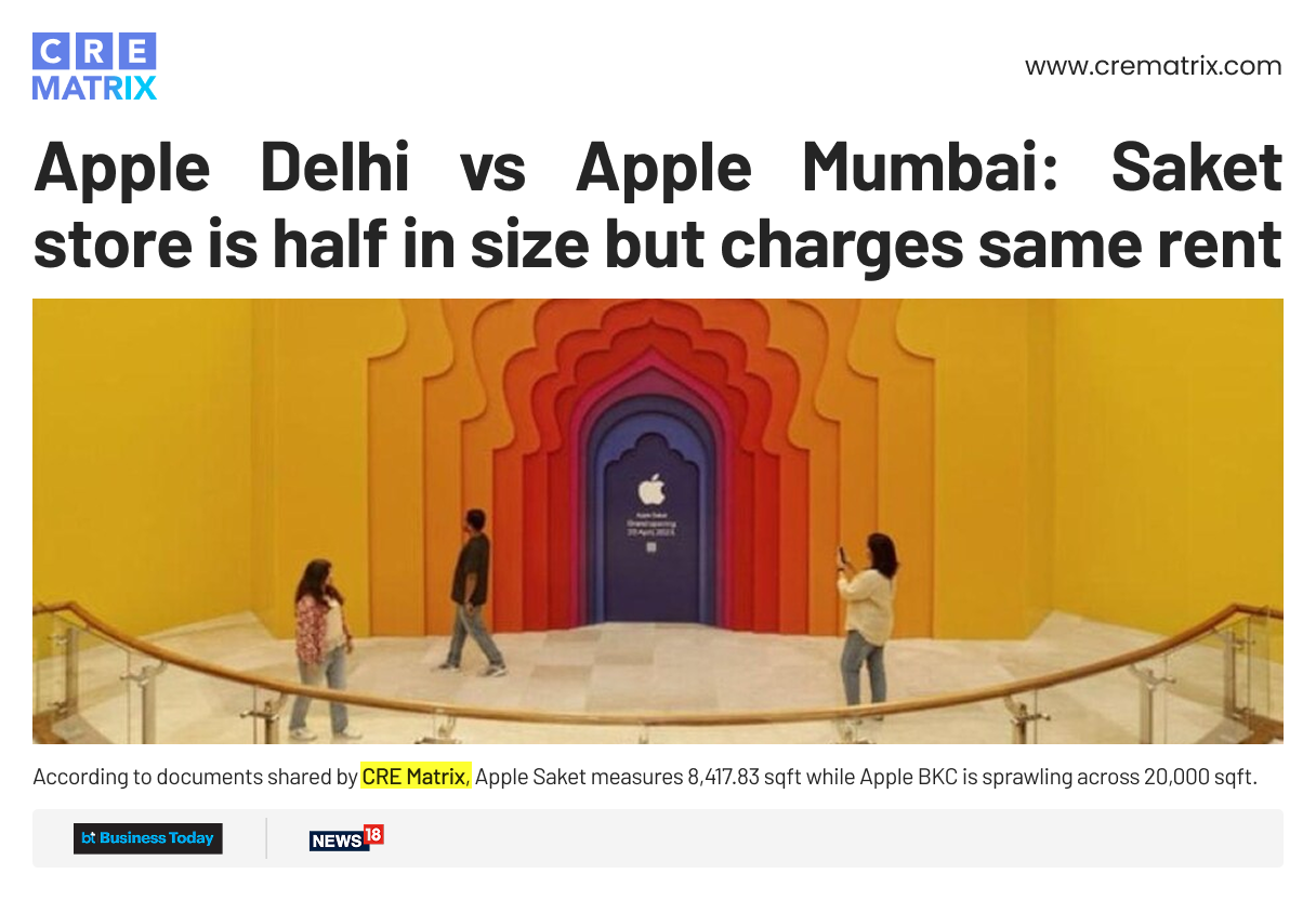 Apple Delhi Store Lease Nears ₹40 Lakh Rent