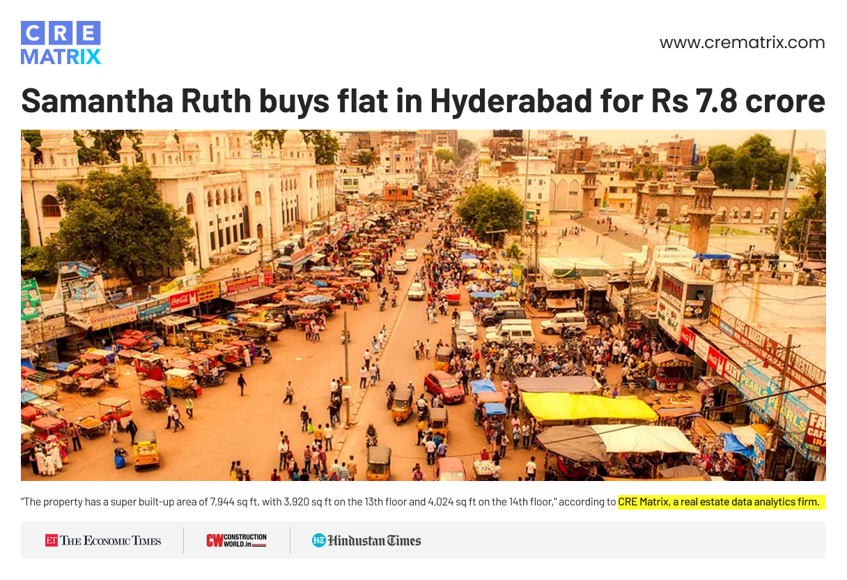 Samantha Ruth Prabhu Buys Rs 7.8 Crore Duplex Apartment in Hyderabad