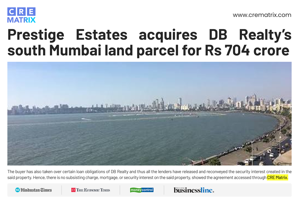 Prestige Group Acquires Marine Lines Land Parcel for ₹704 Crore