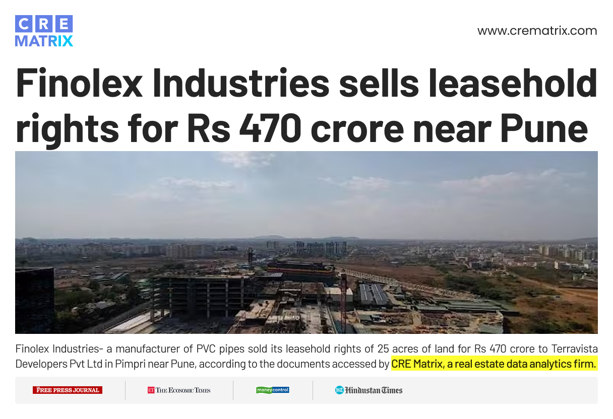 Adani’s Terravista Developers Acquires Leasehold Rights of 25 Acres From Finolex for Rs 470 Crore