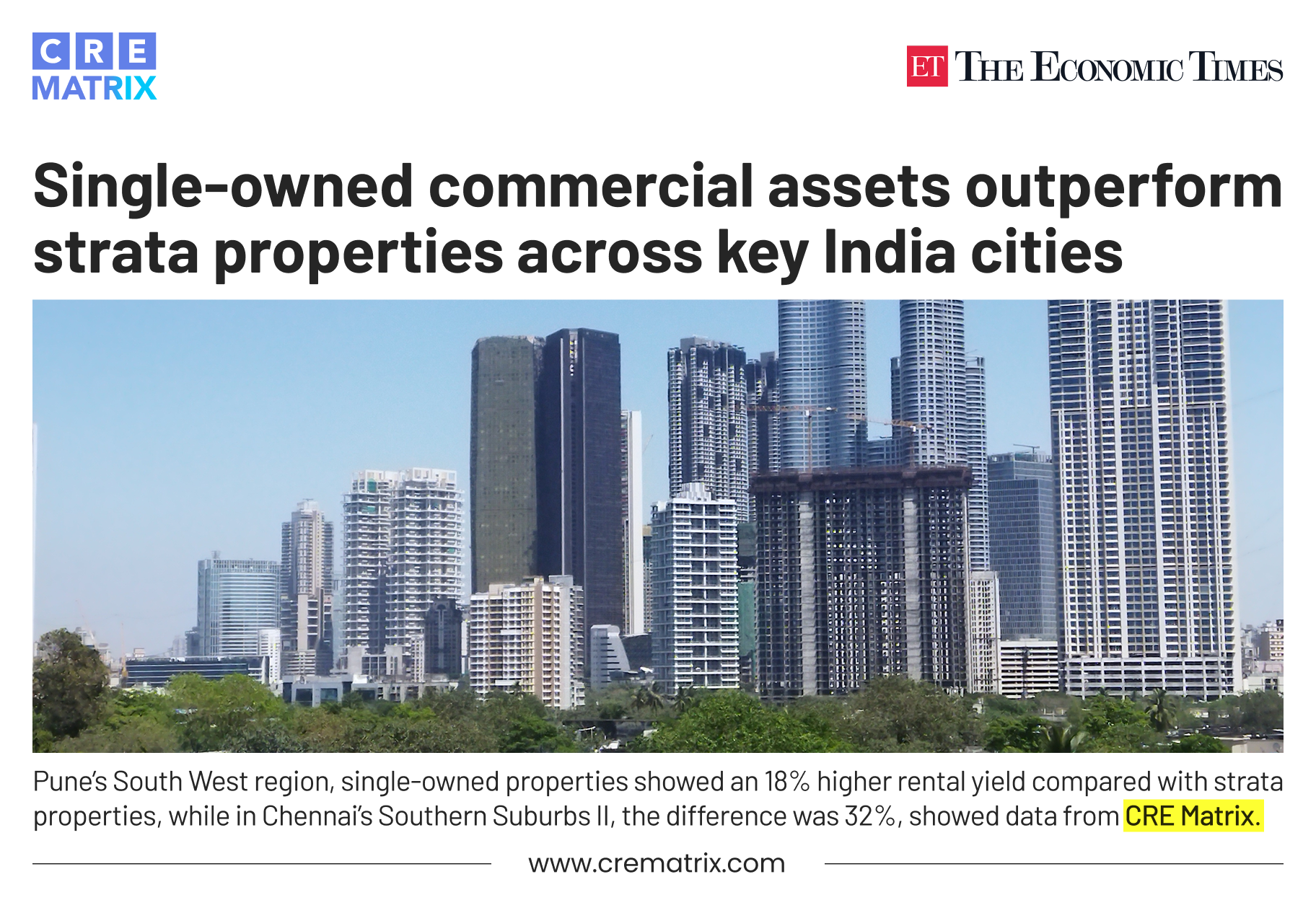 Strata vs Single-Owned Offices: Rental Trends Across India’s Top 7 Cities