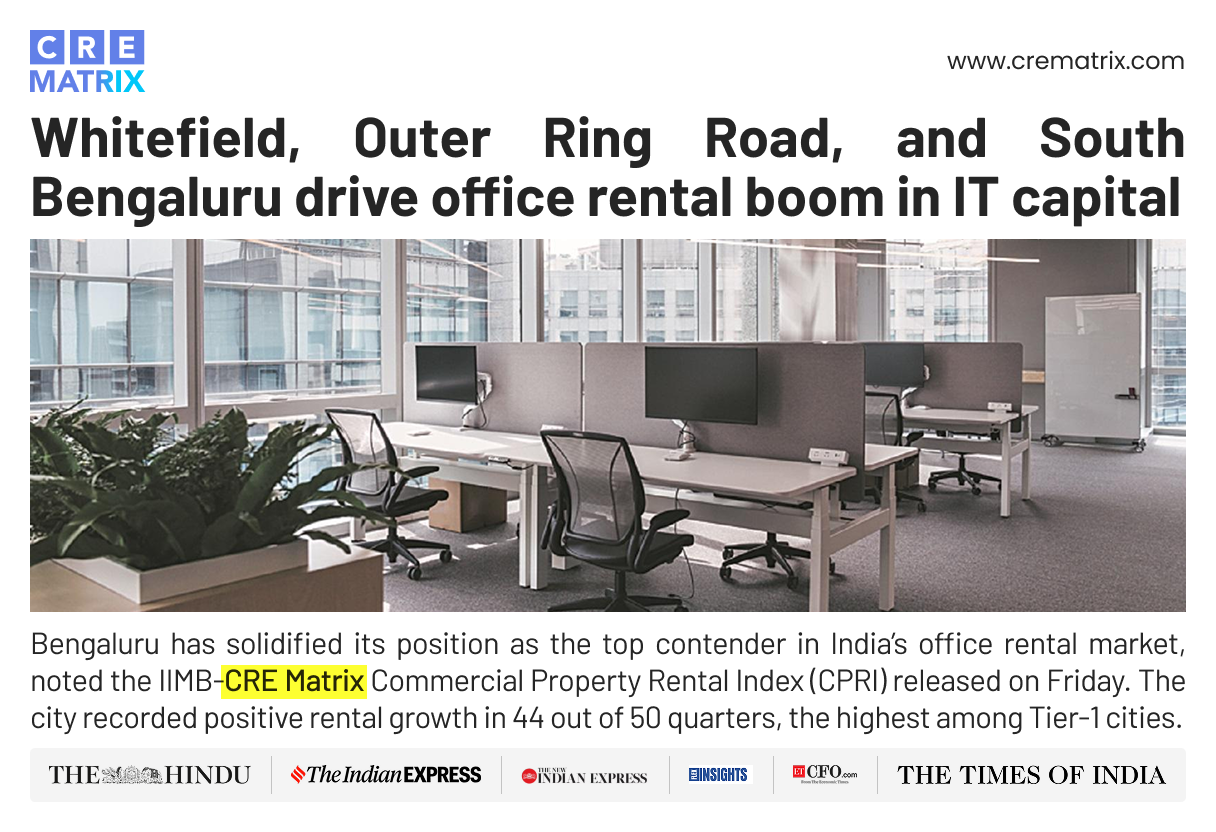 India’s Commercial Office Rentals Show Strong Growth: CPRI Nov 2024 Insights