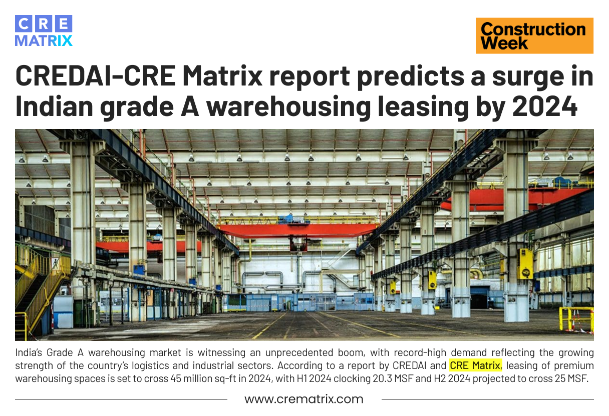 India’s Grade A Warehousing Market Sees Strong Growth in 2024