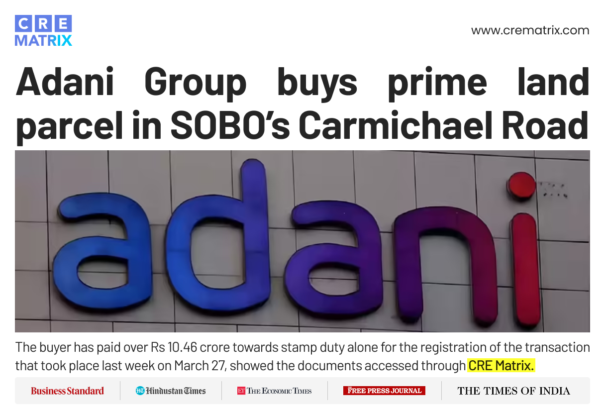 Adani Group Buys Premium Land on South Mumbai’s Carmichael Road