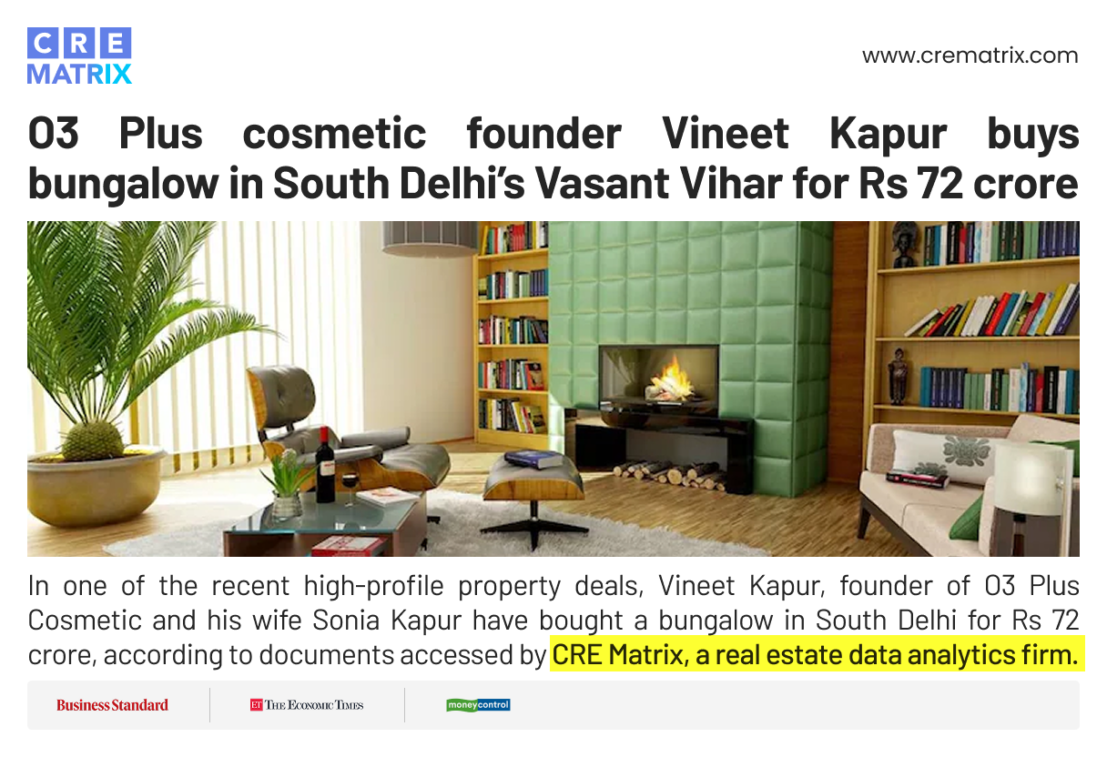 O3plus MD, Wife Buy Delhi Bungalow for Rs 72 Crore