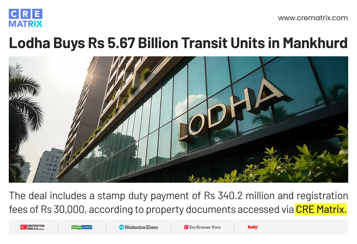 Lodha Developers Acquires 945 Apartments in Mankhurd for ₹567 Crore