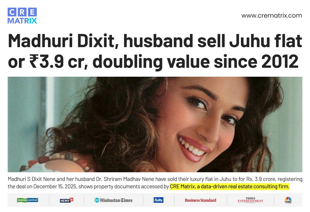 Madhuri Dixit and Dr. Shriram Nene Sell Juhu Apartment for ₹3.9 Crore (2)