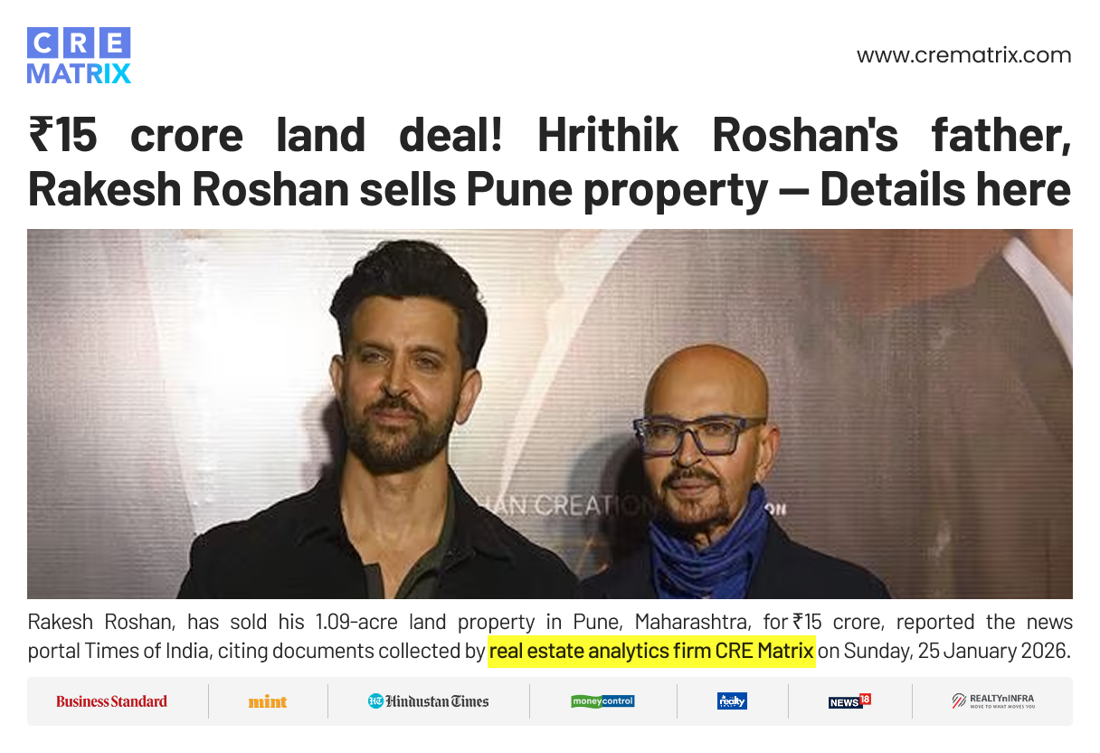 Rakesh Roshan Sells Pune Land for ₹15 Crore