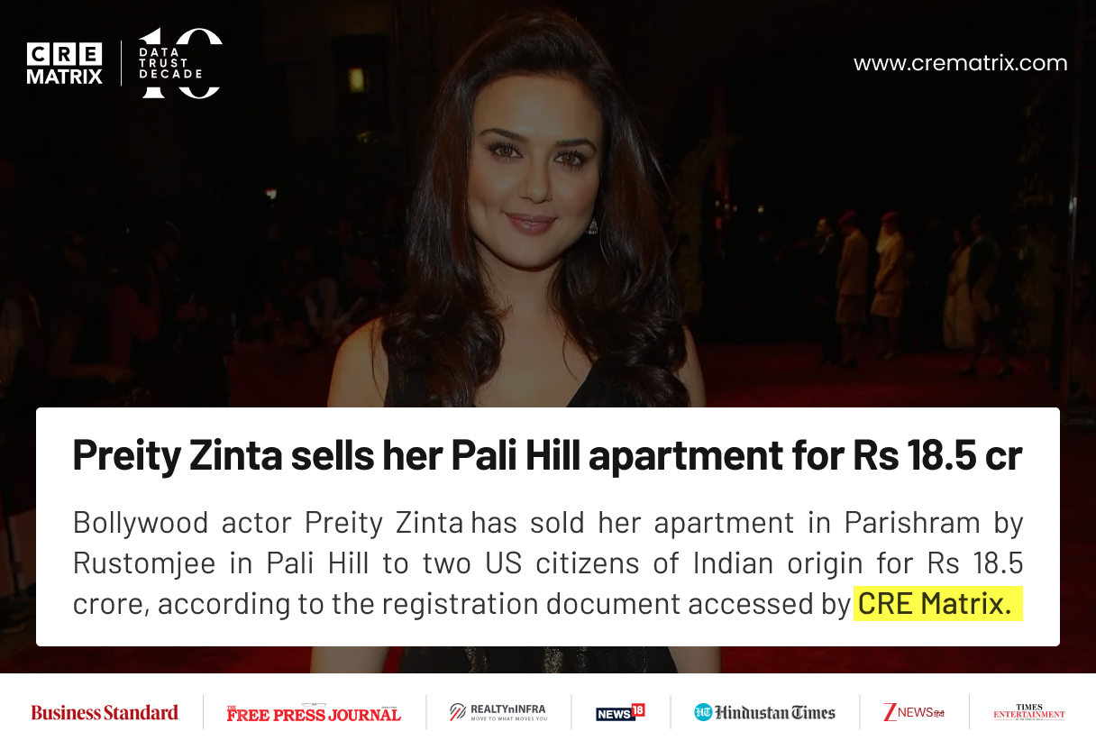 Preity Zinta Sells Bandra Apartment for ₹18.5 Crore (2)