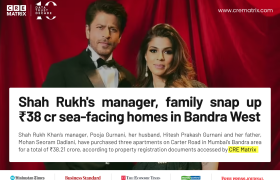 Shah Rukh Khan’s Manager Pooja Gurnani, Family Invests ₹38.21 Crore in Three Bandra Apartments