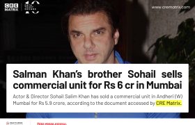 Sohail Salim Khan Sells Office Unit For ₹5.9 Crore