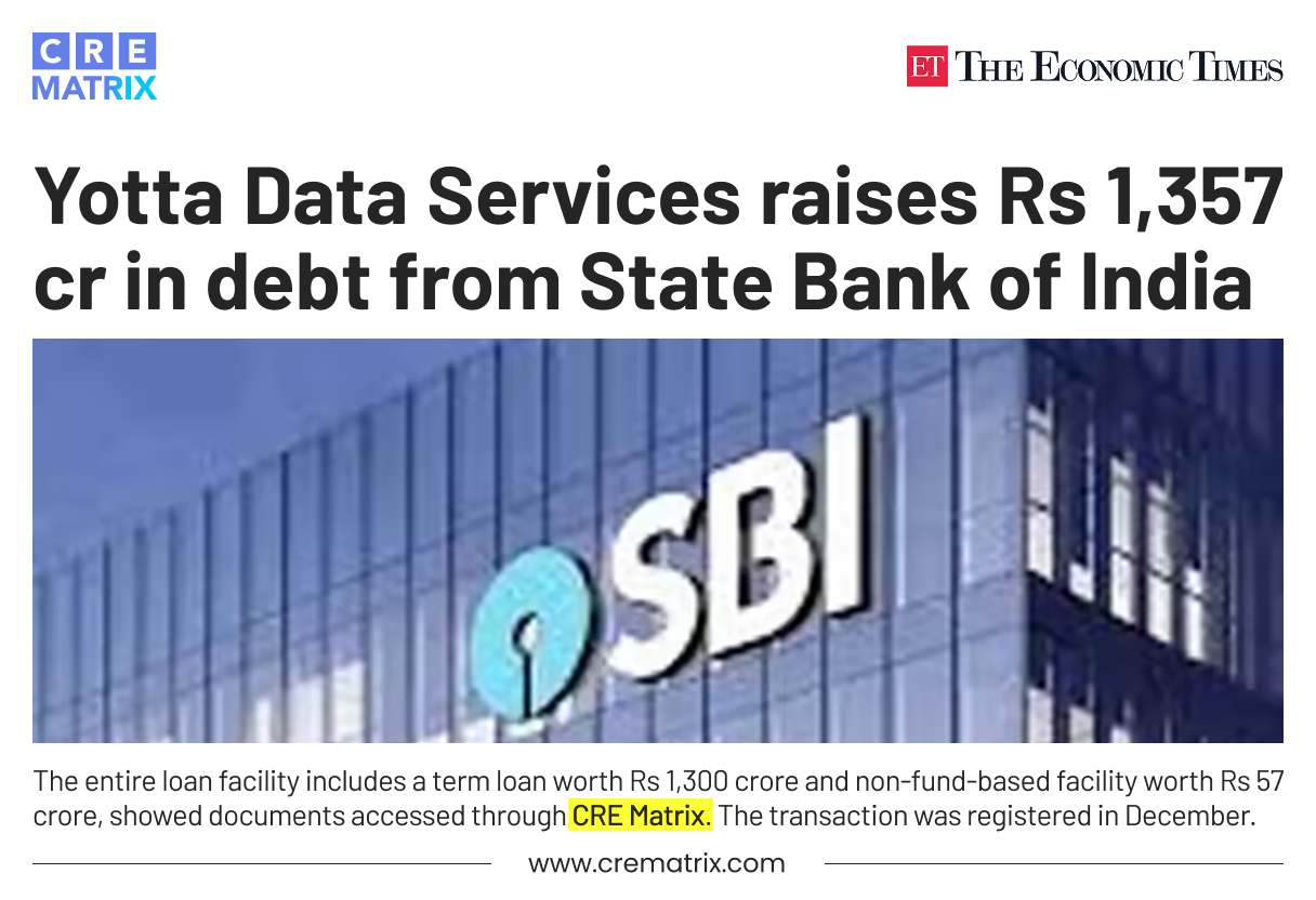 Yotta Data Services Raises ₹1,357 Crore Debt from SBI to Power Data Centre Expansion