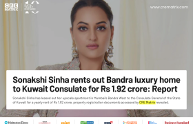 Sonakshi Sinha Leases Luxury Bandra Apartment to Kuwait Consul General for ₹16 Lakh Per Month