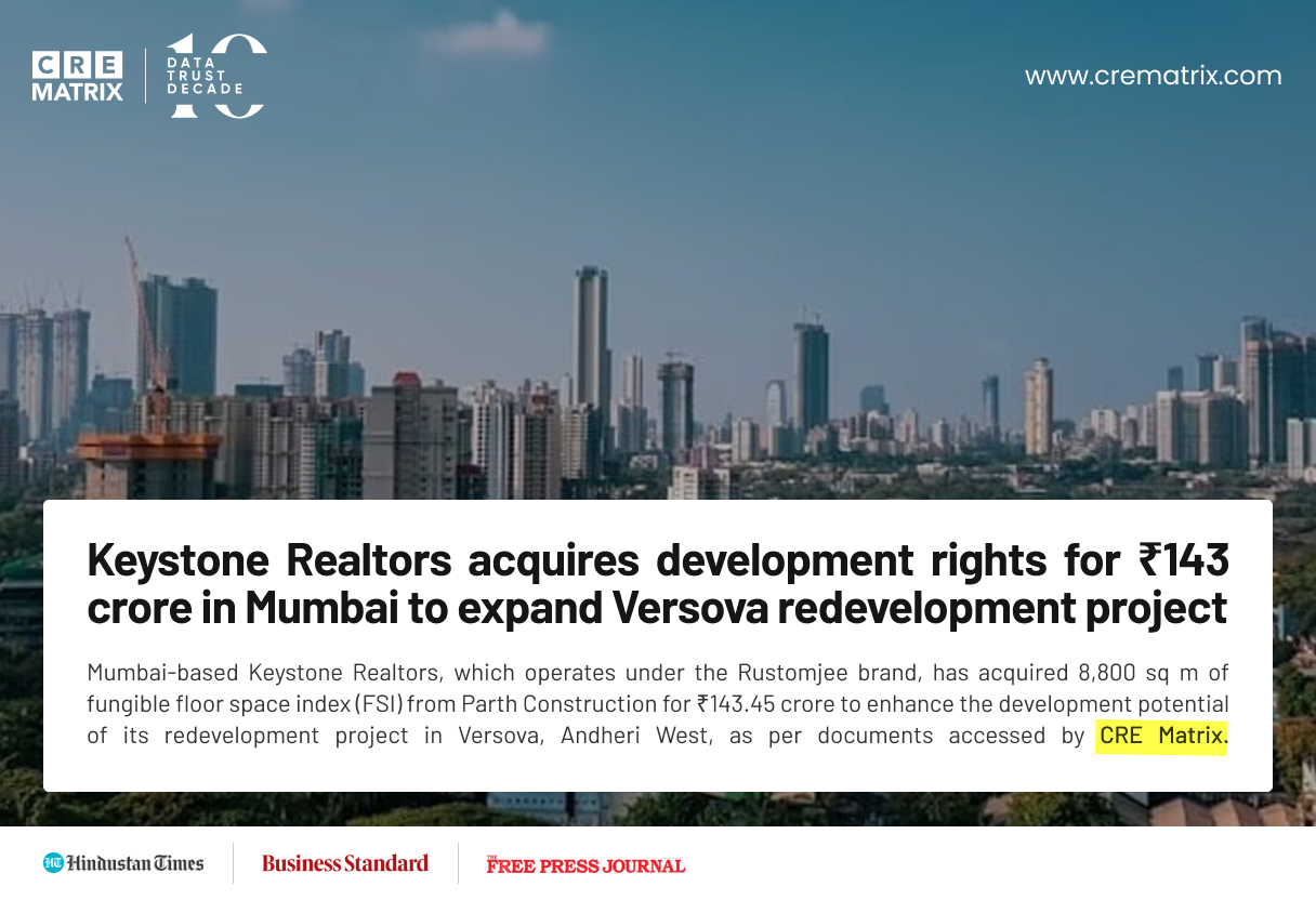 Rustomjee Acquires ₹143 Crore FSI in Mumbai to Expand Andheri Development