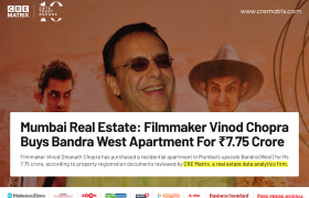 Vidhu Vinod Chopra Buys Bandra Apartment for ₹7.75 Crore