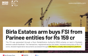 Birla Estates Acquires FSI Worth ₹159 Crore from Parinee Entities