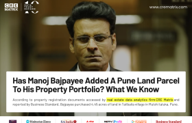 Manoj Bajpayee Buys 4.45 Acres in Pune’s Mulshi for Rs 1.37 Crore