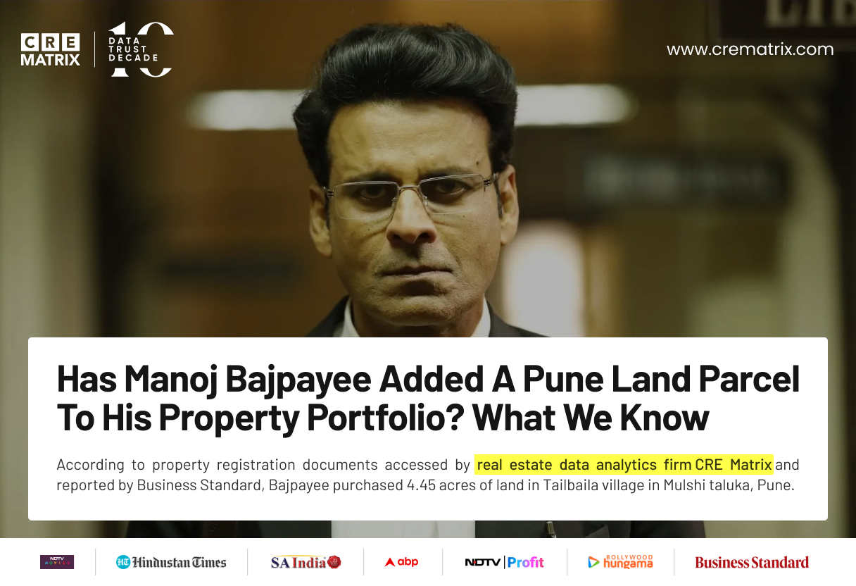 Manoj Bajpayee Buys 4.45 Acres in Pune’s Mulshi for Rs 1.37 Crore