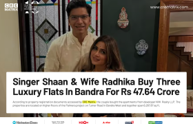 Shaan and Wife Radhika Invest ₹47.64 Crore in Three Luxury Flats in Mumbai’s Bandra