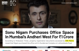 Sonu Nigam Buys 258 Sq Ft Office in Andheri West for ₹1 Crore