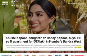 Khushi Kapoor Buys 180 Sq Ft Apartment in Bandra West for ₹63 Lakh