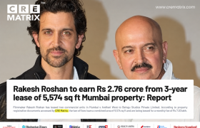 Rakesh Roshan Leases 5,574 Sq ft of Andheri Office to BeingU Studios for ₹7.3 Lakh a Month