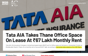 Tata AIA Leases 98,000 Sq Ft Office Space in Thane for ₹91 Crore