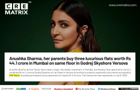 Anushka Sharma and Family Buy ₹25 Crore Worth of Flats in Mumbai