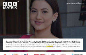 Gauahar Khan Sells Versova Duplex for ₹6.01 Crore, Earns 88% Appreciation